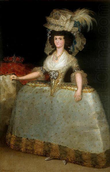 Maria Luisa of Parma wearing panniers, Francisco de Goya